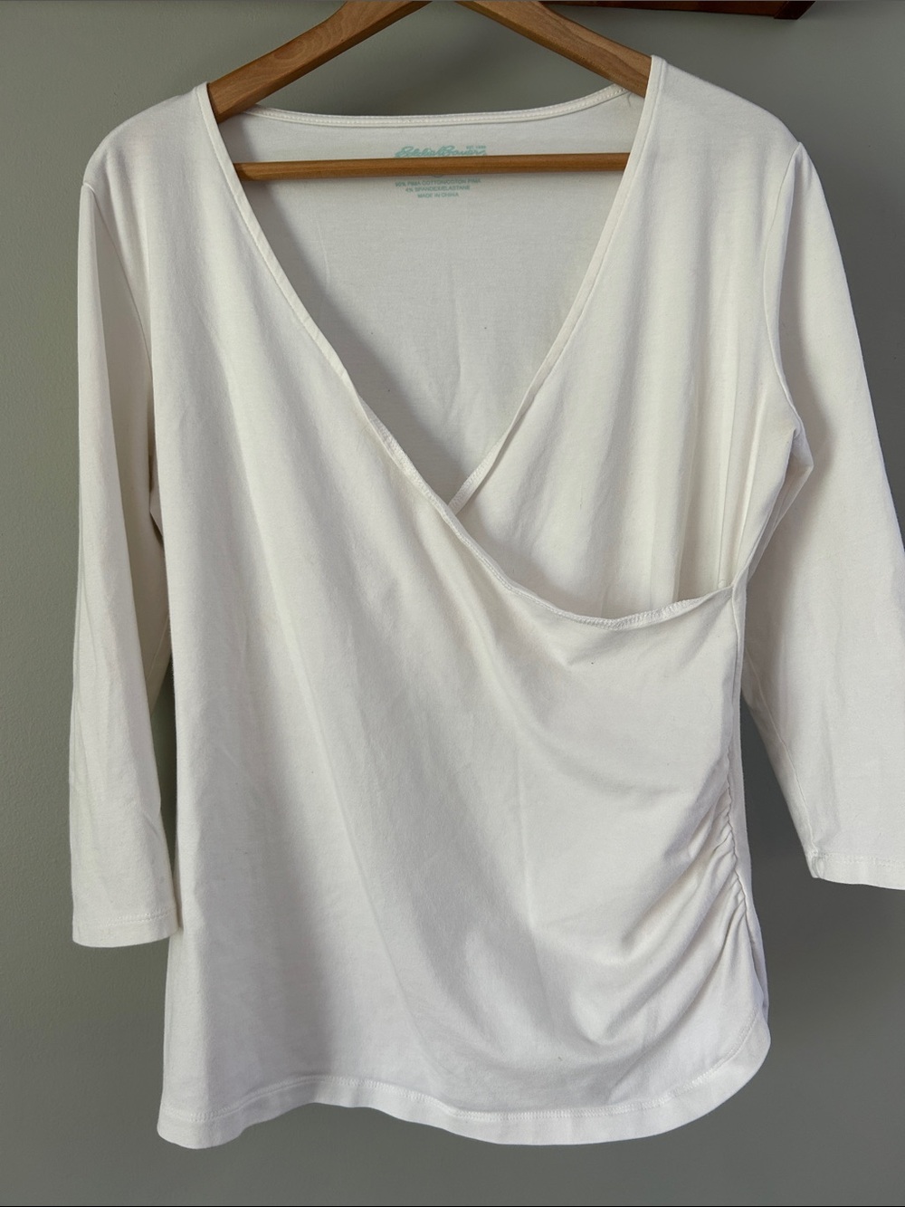 Maternity & Nursing Eddie Bauer Cream  3/4 Sleeve Top
